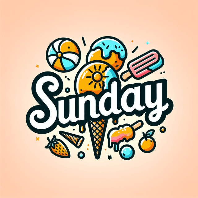 Sundayというアイスクリーム屋さんのロゴ