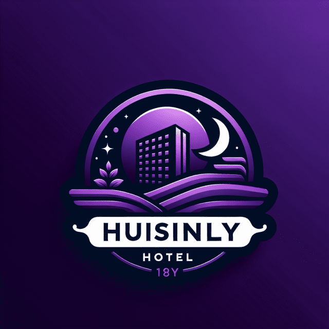 高級ビジネスホテルの紫を基調にしたロゴ