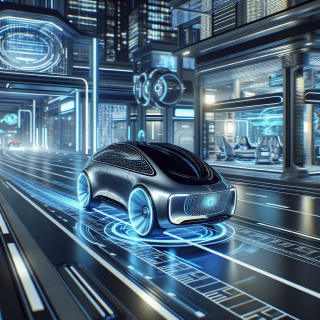 200年後の未来で走っている自動運転の自動車