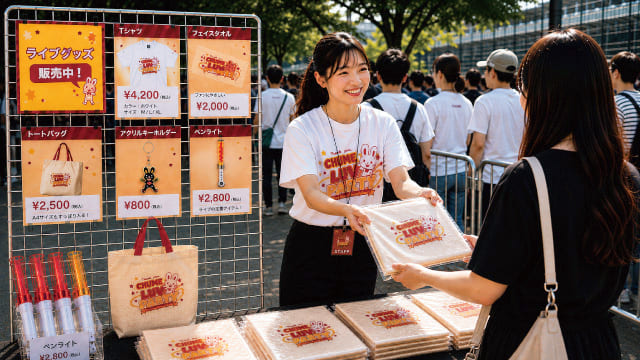 ライブのグッズ販売