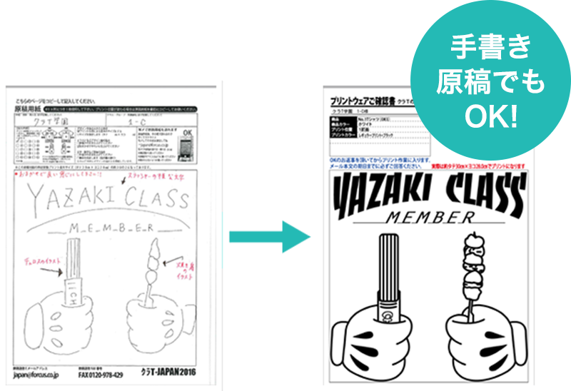 手書き原稿でもOK!