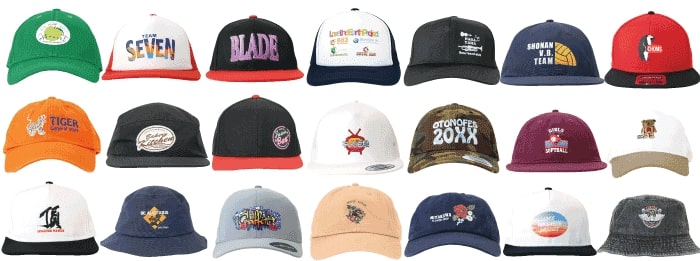 キャップ・帽子のデザイン刺繍