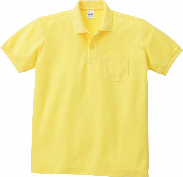 イエロー｜すっきりポケット付きポロシャツ