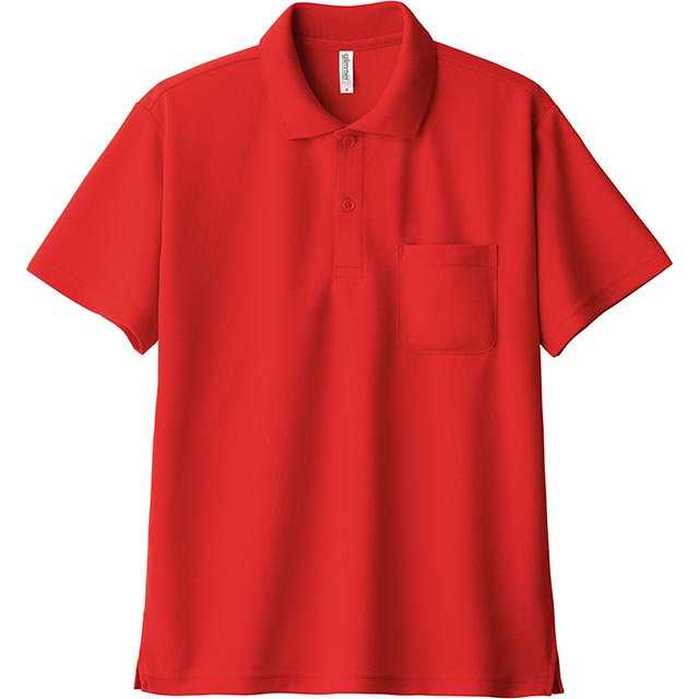 レッド｜爽快ポケット付きポロシャツ