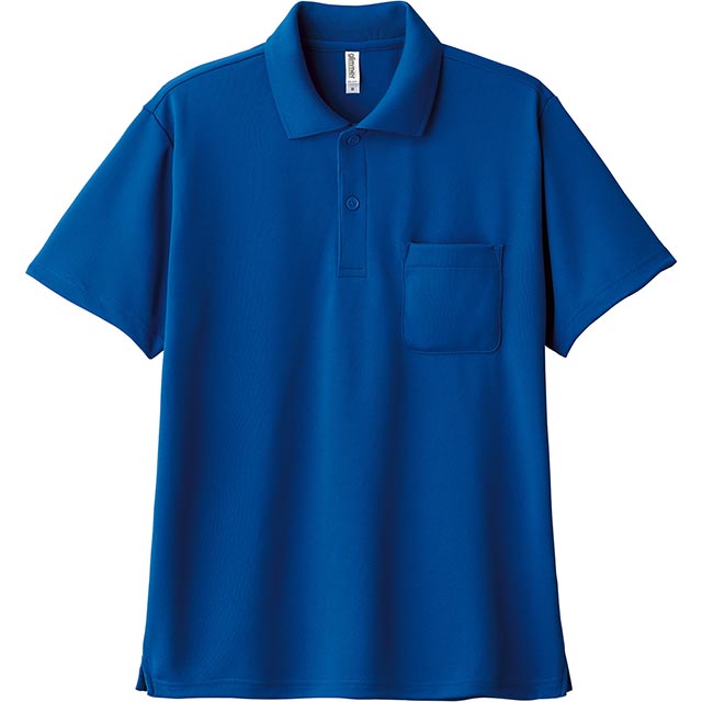 ロイヤルブルー｜爽快ポケット付きポロシャツ