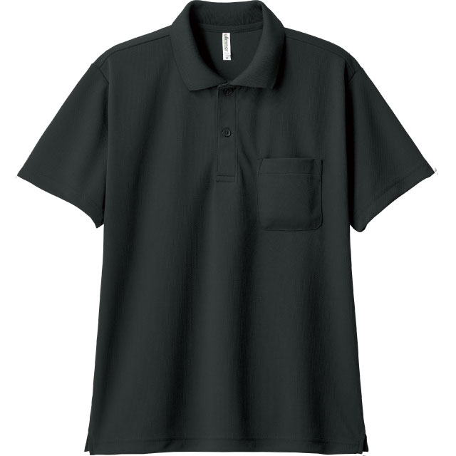 スモークブラック｜爽快ポケット付きポロシャツ