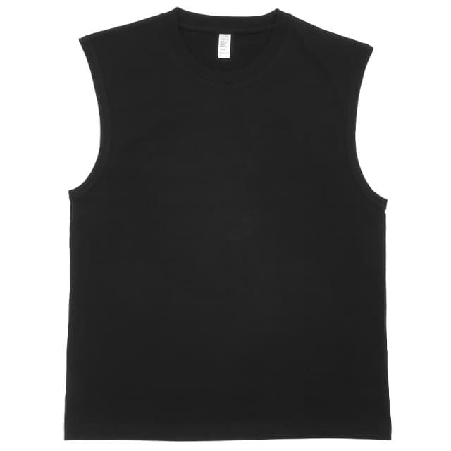 ブラック｜ハイランクノースリーブTシャツ