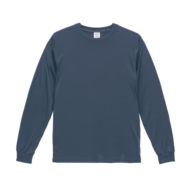 グレイッシュブルー｜やわらか再生ロングTシャツ