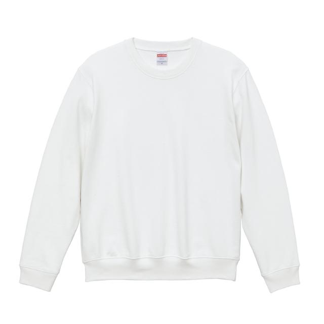 ホワイト｜クルーネックトレーナー
