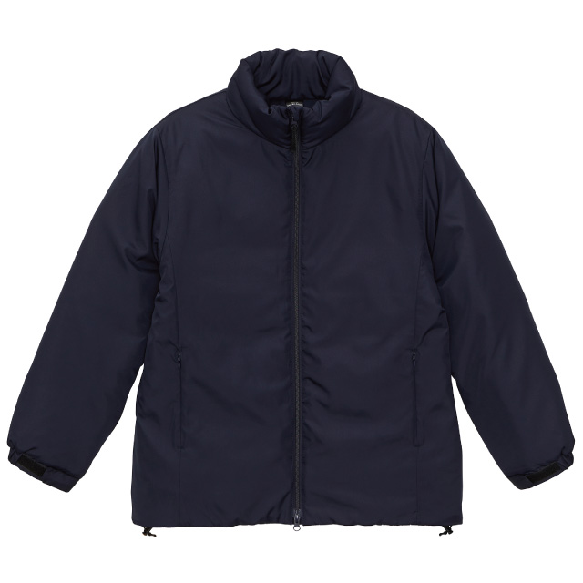 ネイビー｜プレーン中綿入りスタンドブルゾン