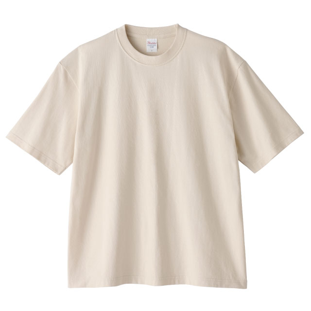 ライトベージュ｜襟ぐりしっかりビッグTシャツ