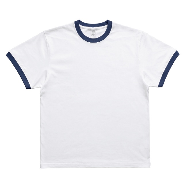 ホワイト×インディゴ｜プレミアムアクセントTシャツ