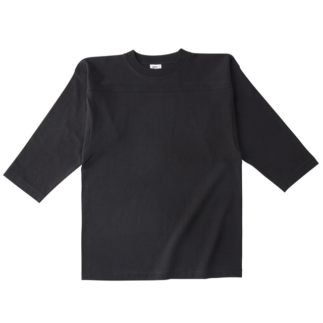 ディープブラック｜7分袖フットボールTシャツ