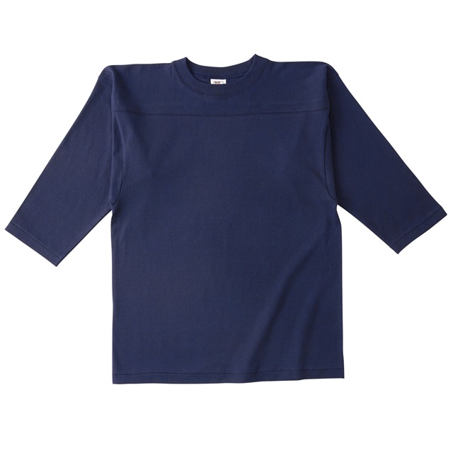 ネイビー｜7分袖フットボールTシャツ