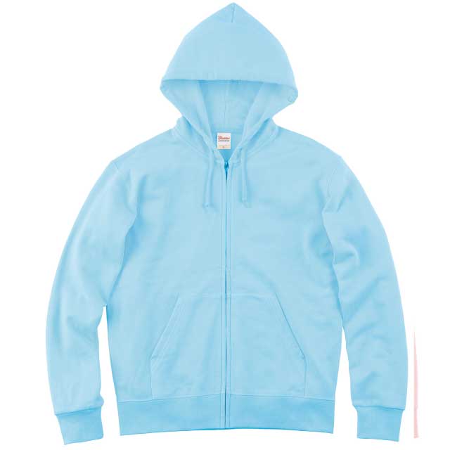 ライトブルー｜スタンダードWフードジップパーカー