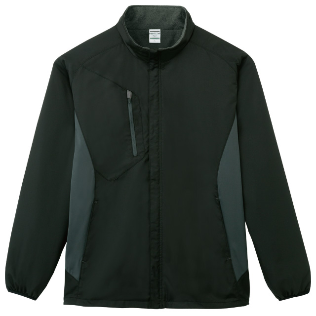 ブラック｜裏フリースストレッチジャケット