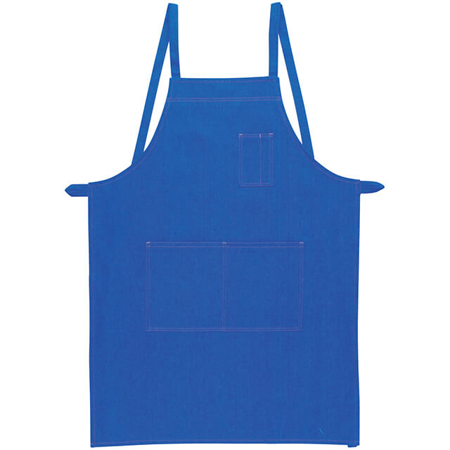 ロイヤルブルー｜ワークエプロン（胸ポケット付）