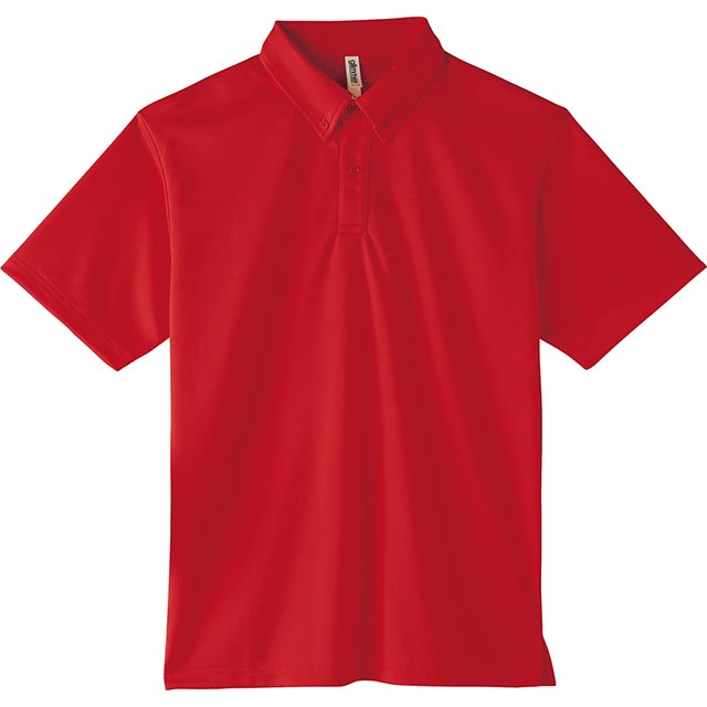 ガーネットレッド｜爽快ボタンダウンポロシャツ