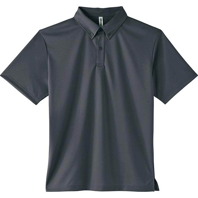 ダークグレー｜爽快ボタンダウンポロシャツ