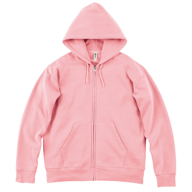 ライトピンク｜ドライ裏フリースジップパーカー