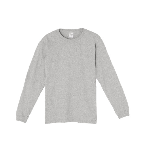 杢グレー｜長袖リブナイスTシャツ