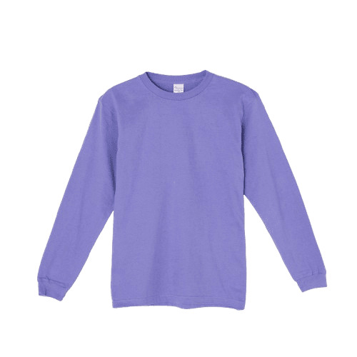 ダスティブルー｜長袖リブナイスTシャツ