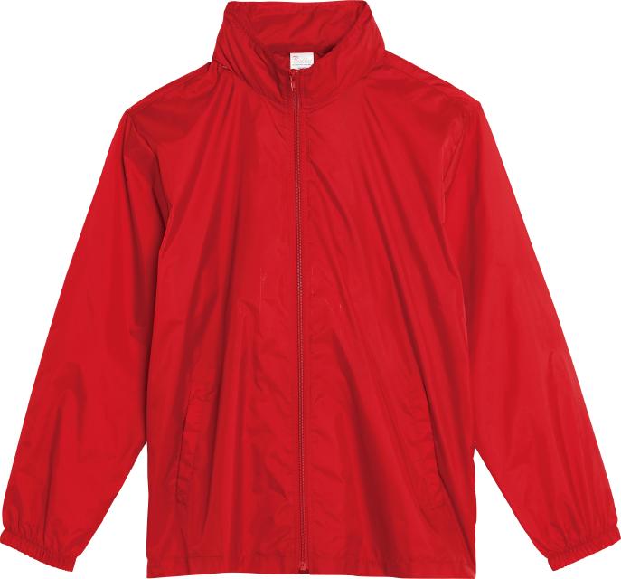 レッド｜ベーシックフードインウィンドブレーカー