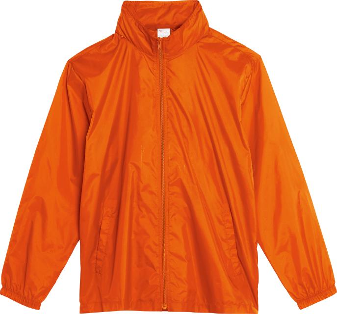 オレンジ｜ベーシックフードインウィンドブレーカー