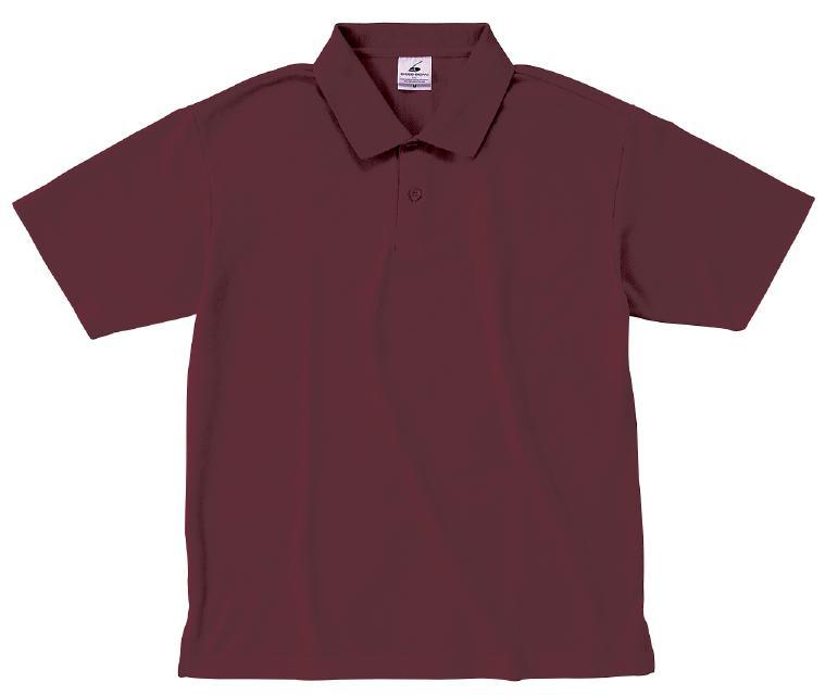 バーガンディ｜アクティブポロシャツ