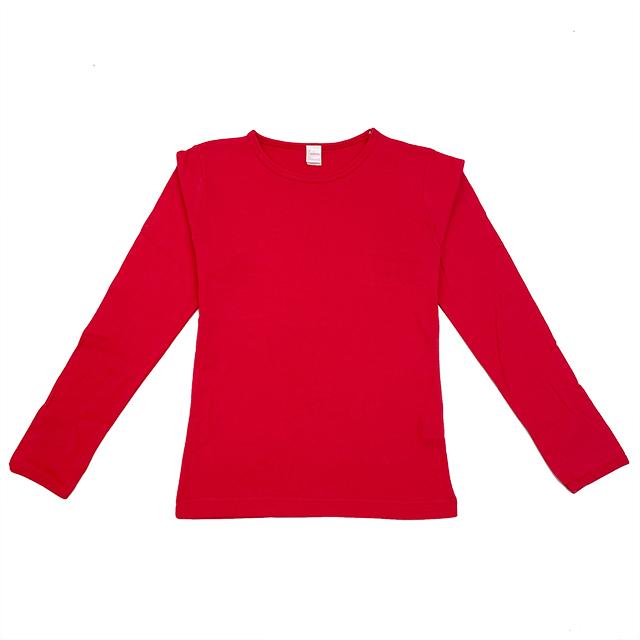 レッド｜スリムフィットロングTシャツ