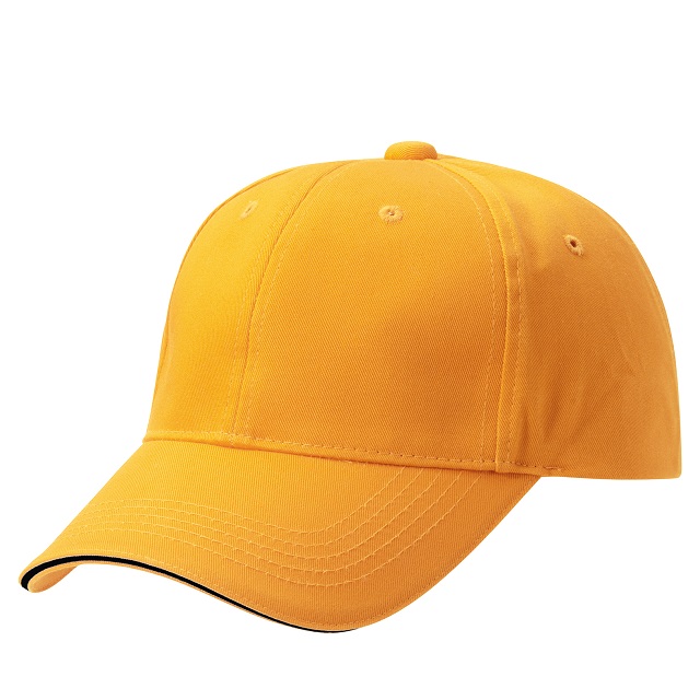 イエロー／ネイビー｜ラインバイザーキャップ