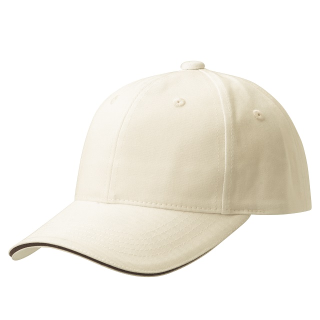 オフホワイト／ネイビー｜ラインバイザーキャップ