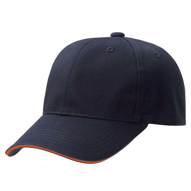 ブラック／オレンジ｜ラインバイザーキャップ