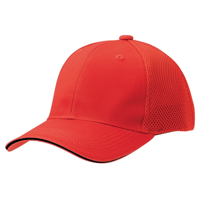 レッド／ブラック｜メッシュコンビキャップ
