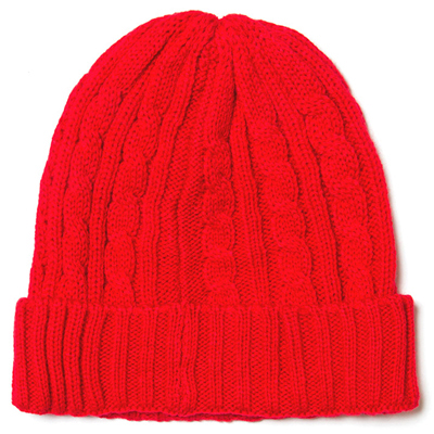 レッド｜あみあみニット帽