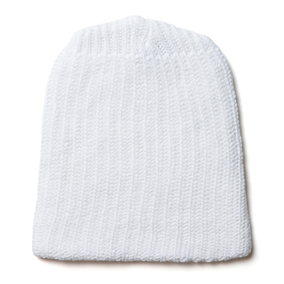 ホワイト｜コットンニット帽