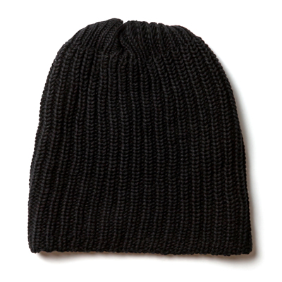 ブラック｜コットンニット帽