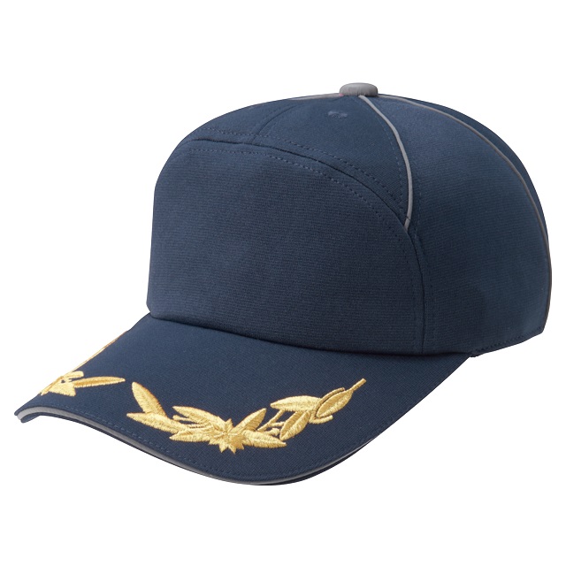 ネイビー（金糸）｜夜光ラインリーフキャップ