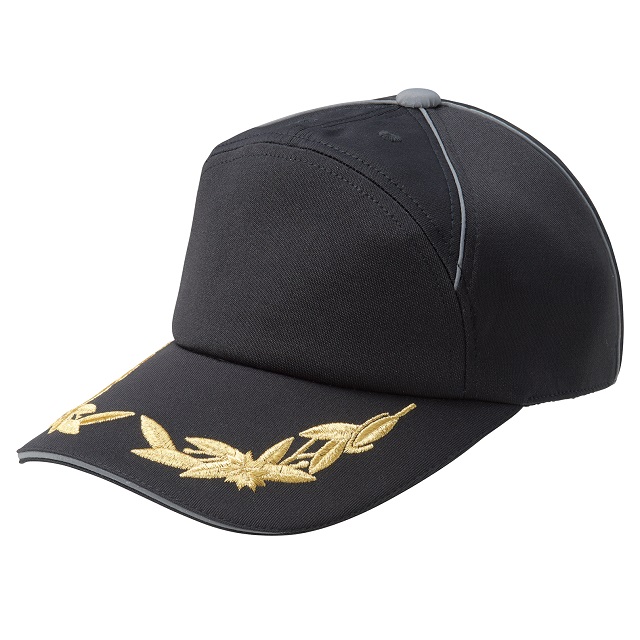 ブラック（金糸）｜夜光ラインリーフキャップ