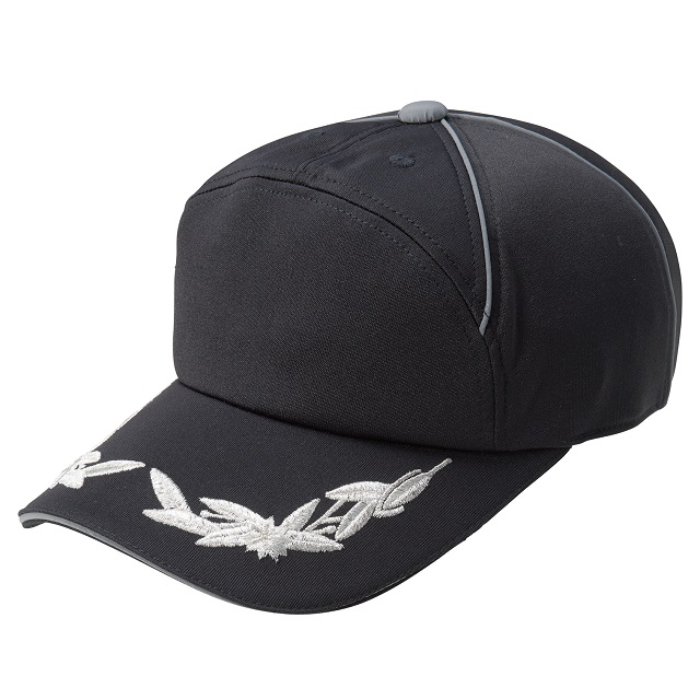 ブラック（銀糸）｜夜光ラインリーフキャップ