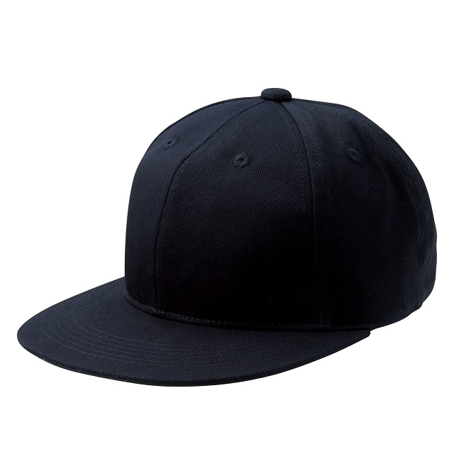 ブラック｜フラットバイザーキャップ