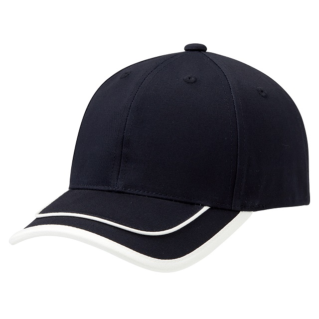 ブラック／オフホワイト｜ダブルラインキャップ