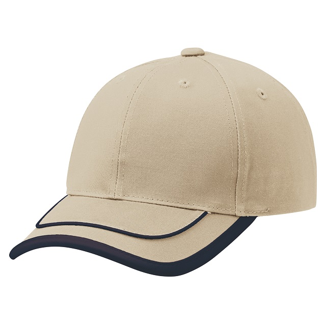 ベージュ／ネイビー｜ダブルラインキャップ