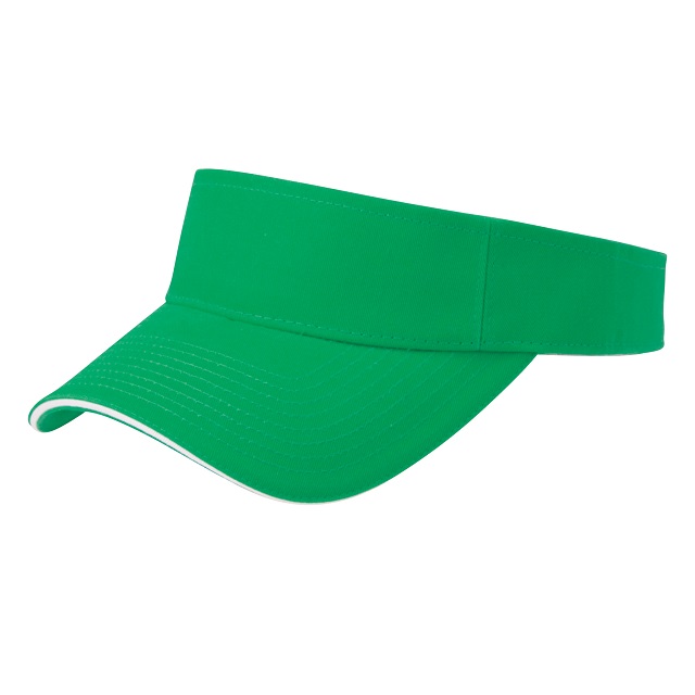 グリーン／オフホワイト｜カラフルラインバイザー