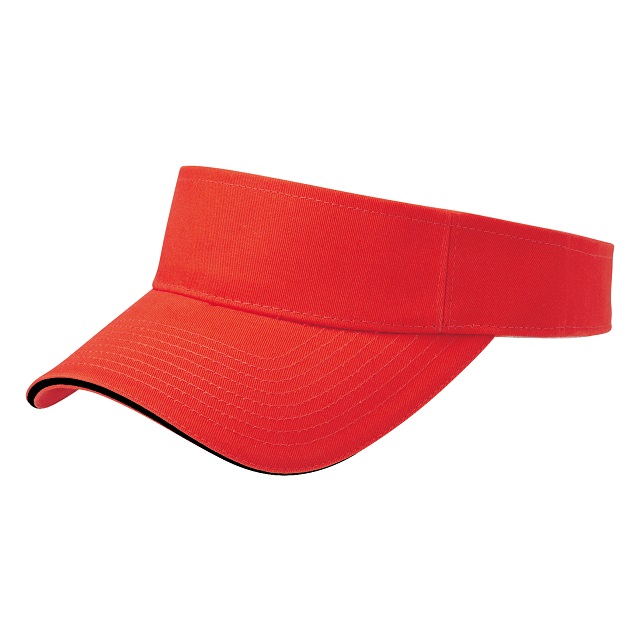 レッド／ブラック｜カラフルラインバイザー