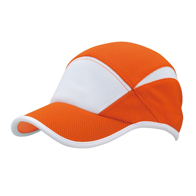 オレンジ／ホワイト｜快適ツートーンキャップ