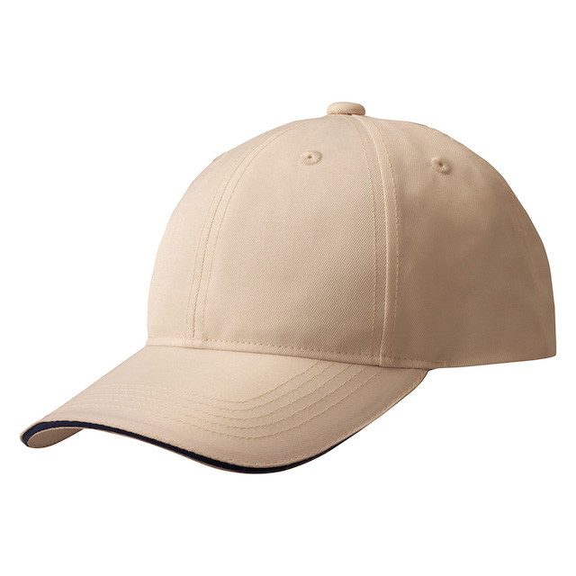 ベージュ／ネイビー｜クールラインキャップ