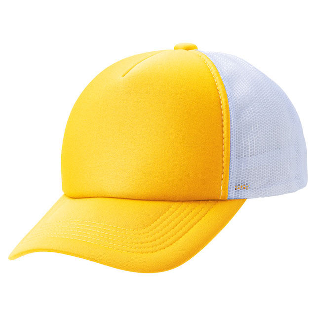 イエロー｜ツートーンメッシュキャップ