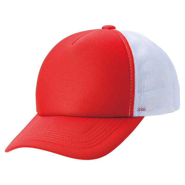 レッド｜ツートーンメッシュキャップ