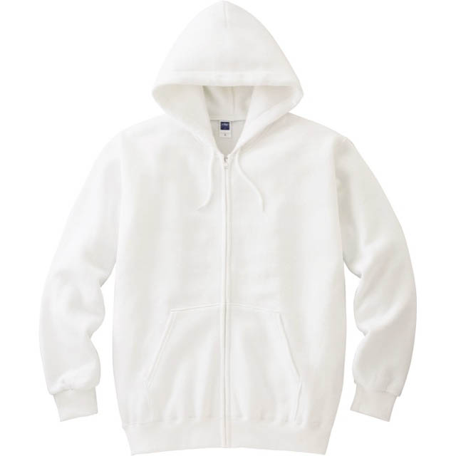 ホワイト｜カラフルライトジップパーカー